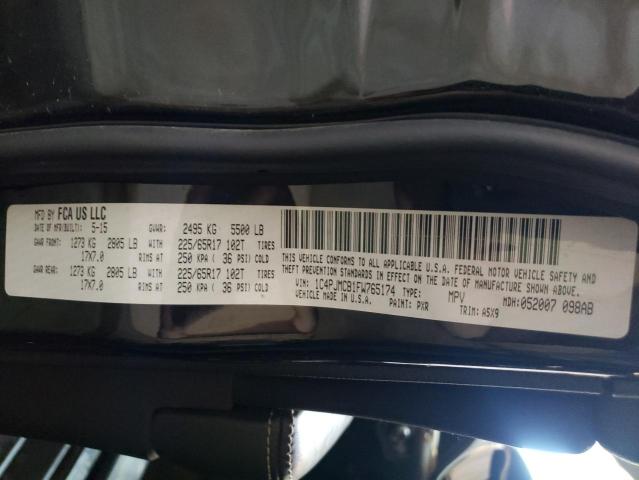 Photo 10 from auction – 2015 JEEP CHEROKEE L with VIN 1C4PJMCB1FW765174