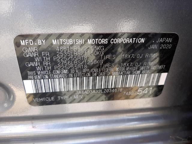 Photo 10 from auction – 2020 MITSUBISHI OUTLANDER with VIN JA4AD3A32LZ034678