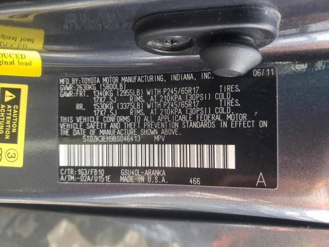 Photo 10 from auction – 2011 TOYOTA HIGHLANDER with VIN 5TDZK3EH9BS046413