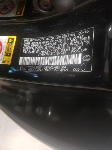 Photo 10 from auction – 2015 LEXUS ES 350 with VIN JTHBK1GGXF2187934