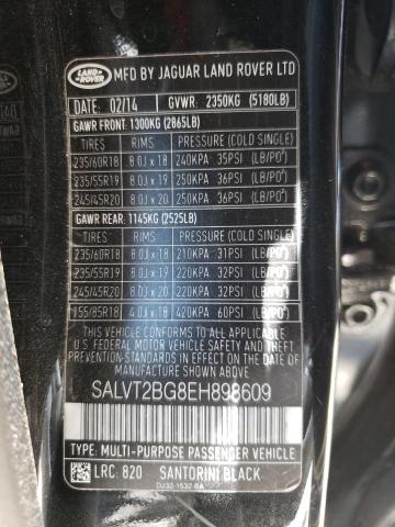 Photo 10 from auction – 2014 LAND ROVER RANGE ROVE with VIN SALVT2BG8EH898609
