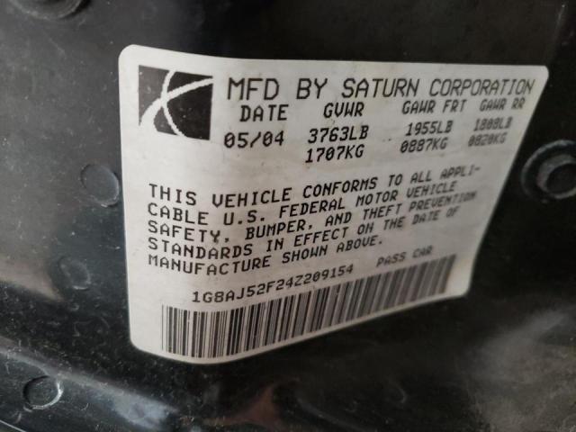 Photo 10 from auction – 2004 SATURN ION LEVEL with VIN 1G8AJ52F24Z209154