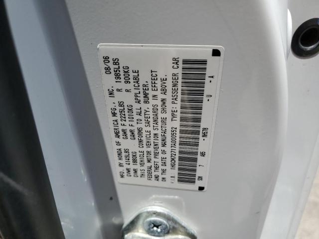 Photo 10 from auction – 2007 HONDA ACCORD EX with VIN 1HGCM72717A000552