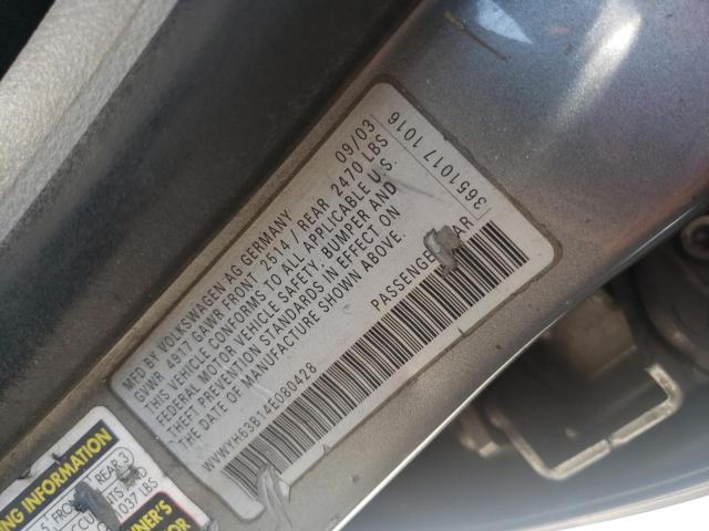 Photo 10 from auction – 2004 VOLKSWAGEN PASSAT GLX with VIN WVWYH63B14E080428