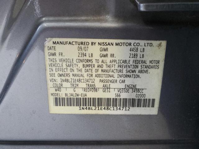 Photo 10 from auction – 2008 NISSAN ALTIMA 3.5 with VIN 1N4BL21E48C134712