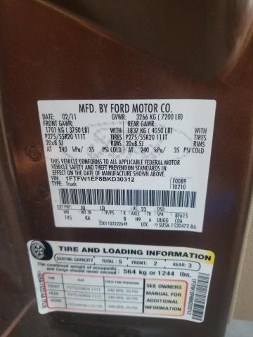 Photo 10 from auction – 2011 FORD F150 SUPER with VIN 1FTFW1EF8BKD30312