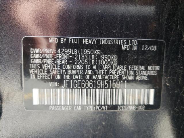 Photo 10 from auction – 2009 SUBARU IMPREZA 2. with VIN JF1GE60619H515911