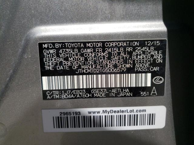 Photo 10 from auction – 2016 LEXUS IS 300 with VIN JTHCM1D21G5006579