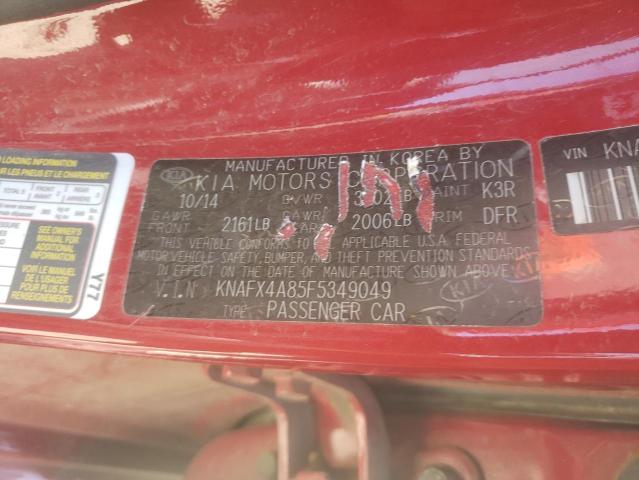 Foto 10 de la subasta – 2015 KIA FORTE EX con VIN KNAFX4A85F5349049