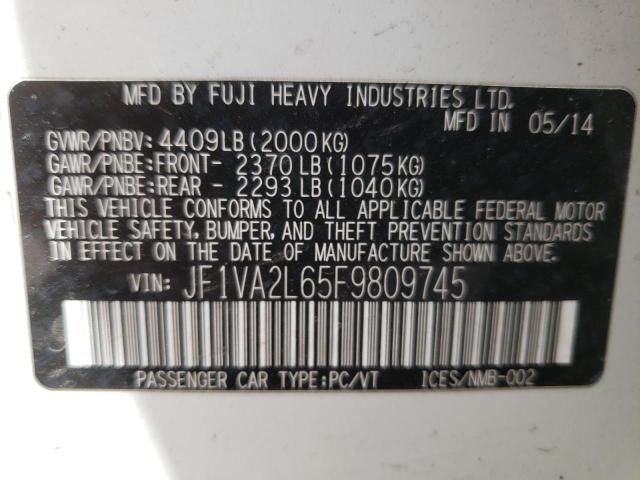 Photo 10 from auction – 2015 SUBARU WRX STI with VIN JF1VA2L65F9809745
