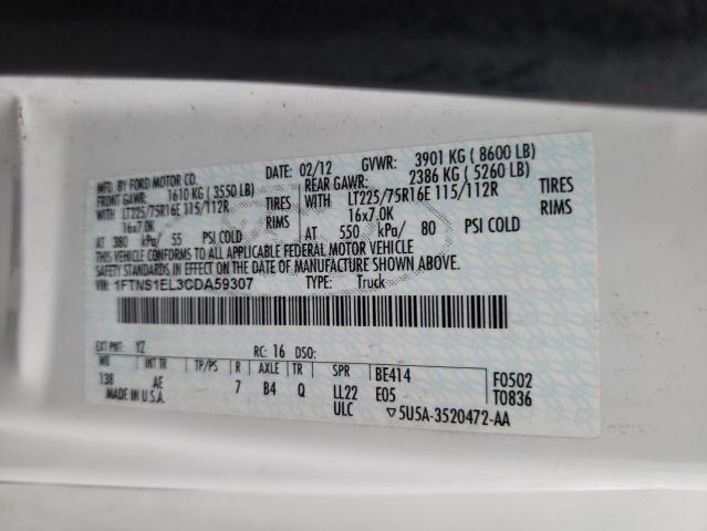 Photo 10 from auction – 2012 FORD ECONOLINE with VIN 1FTNS1EL3CDA59307