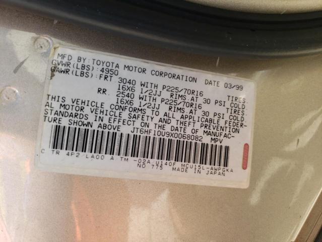 Photo 10 from auction – 1999 LEXUS RX 300 with VIN JT6HF10U9X0068082