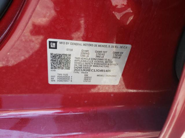 Photo 10 from auction – 2018 CHEVROLET SILVERADO with VIN 3GCUKREC1JG491405