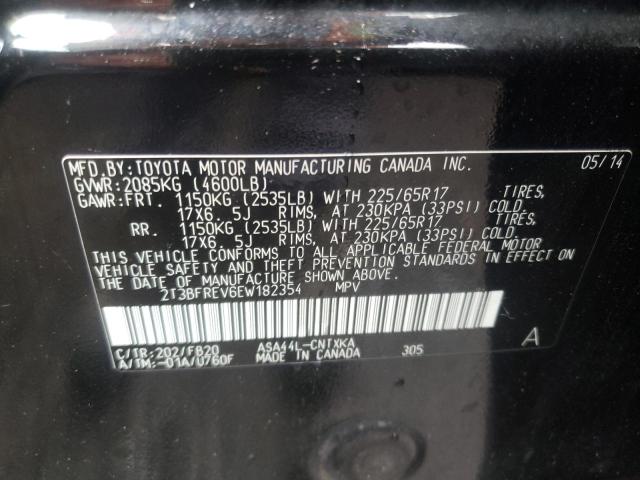 Photo 10 from auction – 2014 TOYOTA RAV4 LE with VIN 2T3BFREV6EW182354