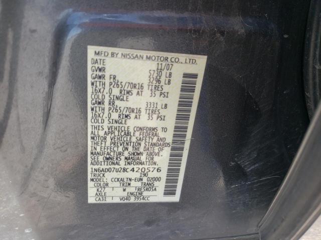 Photo 10 from auction – 2008 NISSAN FRONTIER C with VIN 1N6AD07U28C420576