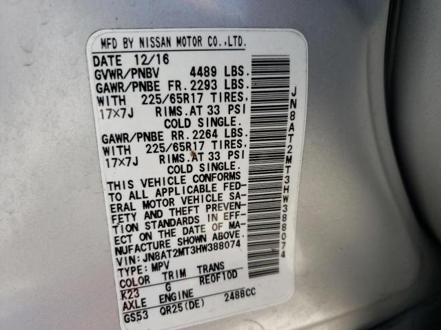 Photo 10 from auction – 2017 NISSAN ROGUE S with VIN JN8AT2MT3HW388074