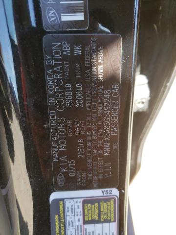 Photo 10 from auction – 2016 KIA FORTE EX with VIN KNAFX5A83G5492248