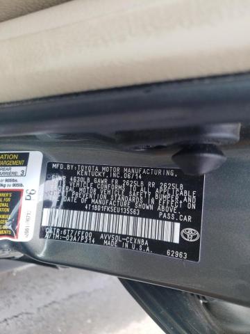 Photo 10 from auction – 2014 TOYOTA CAMRY HYBR with VIN 4T1BD1FK5EU135563