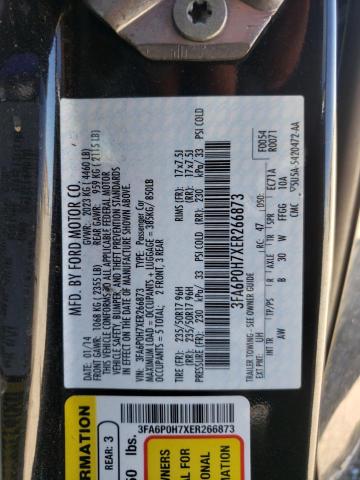 Photo 10 from auction – 2014 FORD FUSION SE with VIN 3FA6P0H7XER266873