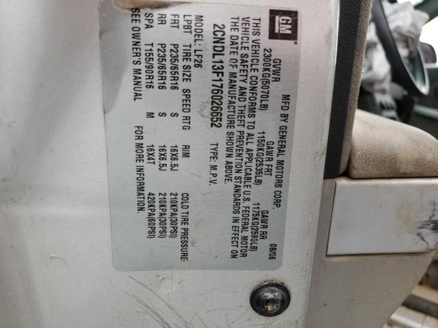 Photo 10 from auction – 2007 CHEVROLET EQUINOX LS with VIN 2CNDL13F176026652