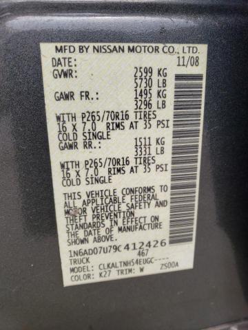 Photo 10 from auction – 2009 NISSAN FRONTIER with VIN 1N6AD07U79C412426