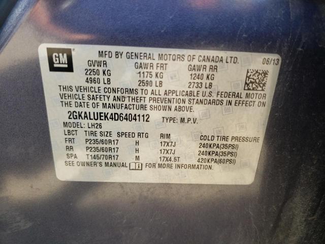 Photo 10 from auction – 2013 GMC TERRAIN SL with VIN 2GKALUEK4D6404112