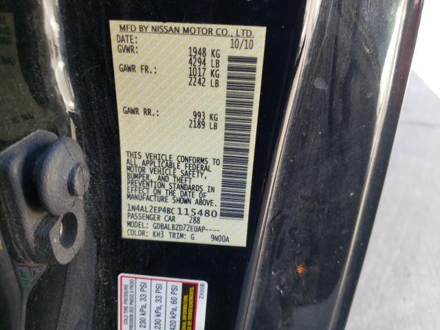 Photo 10 from auction – 2011 NISSAN ALTIMA S with VIN 1N4AL2EP4BC115480