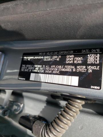 Photo 10 from auction – 2017 VOLVO S60 with VIN YV126MFL2H2420546