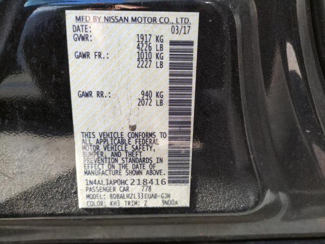 Photo 10 from auction – 2017 NISSAN ALTIMA 2.5 with VIN 1N4AL3AP0HC218416