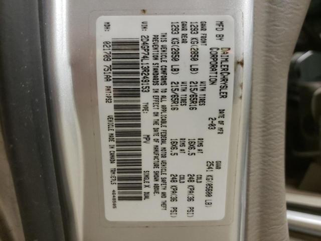 Photo 10 from auction – 2003 DODGE GRAND CARA with VIN 2D4GP74L13R249153