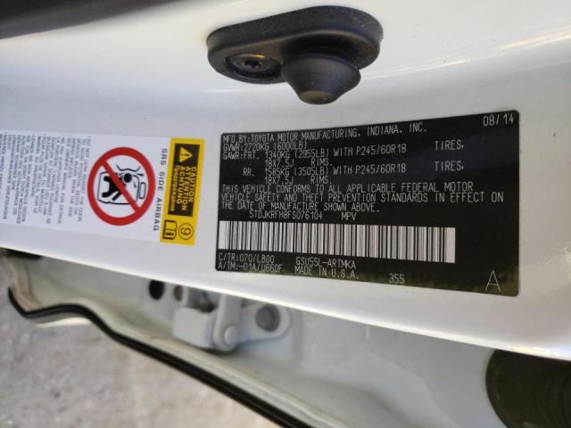 Photo 10 from auction – 2015 TOYOTA HIGHLANDER with VIN 5TDJKRFH8FS076104