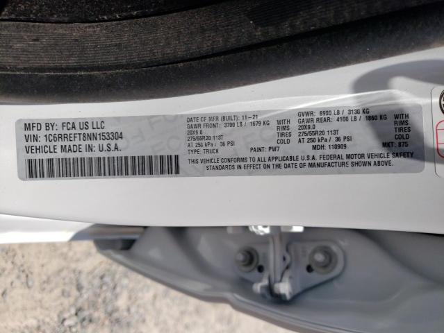 Photo 10 from auction – 2022 RAM 1500 BIG H with VIN 1C6RREFT8NN153304
