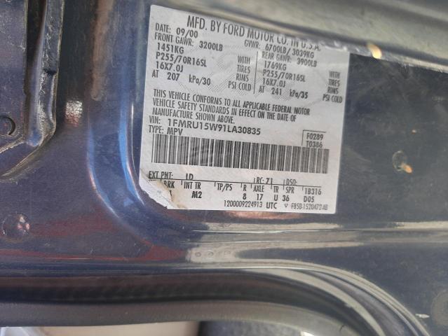 Photo 10 from auction – 2001 FORD EXPEDITION with VIN 1FMRU15W91LA30835