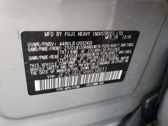 Photo 10 from auction – 2017 SUBARU FORESTER 2 with VIN JF2SJAGC9HH534611