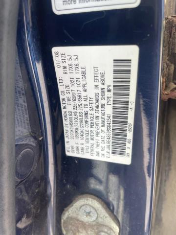 Photo 10 from auction – 2008 HONDA CR-V EX with VIN JHLRE48598C043541