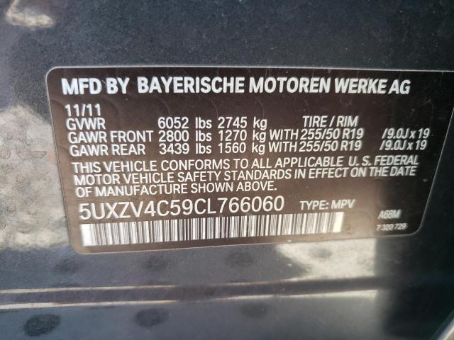 Photo 10 from auction – 2012 BMW X5 XDRIVE3 with VIN 5UXZV4C59CL766060
