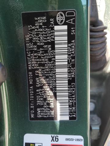 Photo 10 from auction – 2016 TOYOTA COROLLA EC with VIN 2T1BPRHE6GC579150