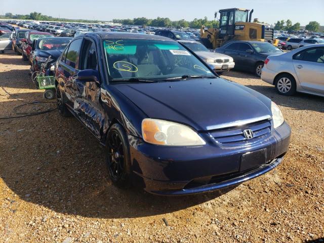 HONDA CIVIC EX 2001 with VIN 2HGES26741H619523 - Photo from auction