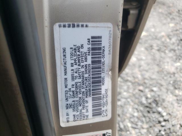 Photo 10 from auction – 2005 TOYOTA COROLLA CE with VIN 1NXBR32E35Z438239