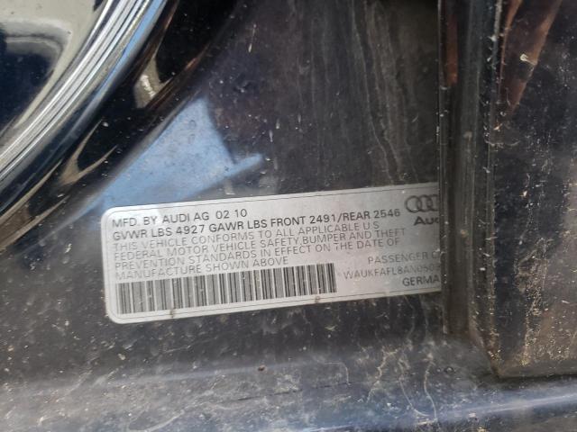 Photo 10 from auction – 2010 AUDI A4 PRESTIG with VIN WAUKFAFL8AN050984