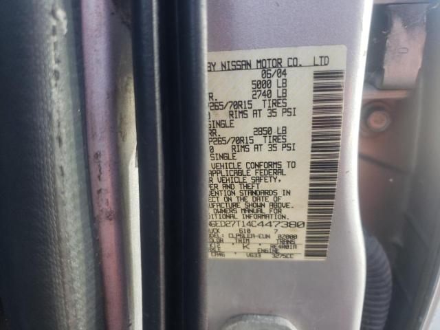 Photo 10 from auction – 2004 NISSAN FRONTIER C with VIN 1N6ED27T14C447380
