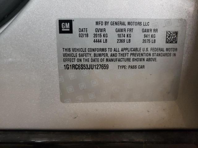 Photo 10 from auction – 2018 CHEVROLET VOLT LT with VIN 1G1RC6S53JU127659