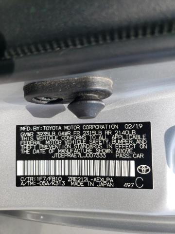 Photo 10 from auction – 2020 TOYOTA COROLLA LE with VIN JTDEPRAE7LJ007333