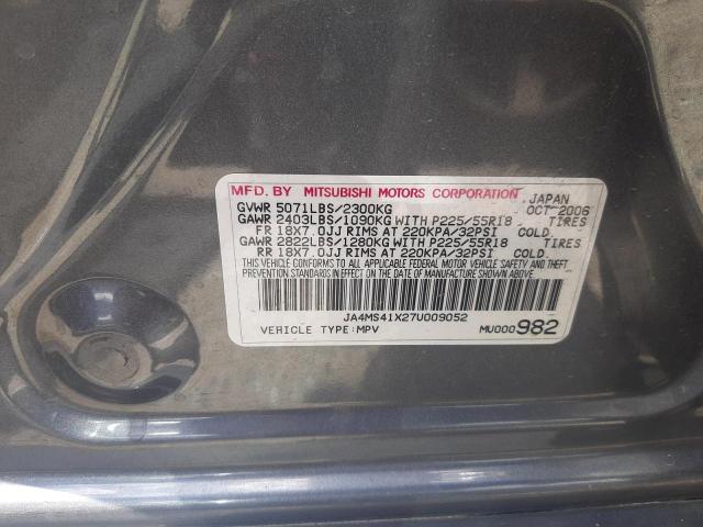 Photo 10 from auction – 2007 MITSUBISHI OUTLANDER with VIN JA4MS41X27U009052