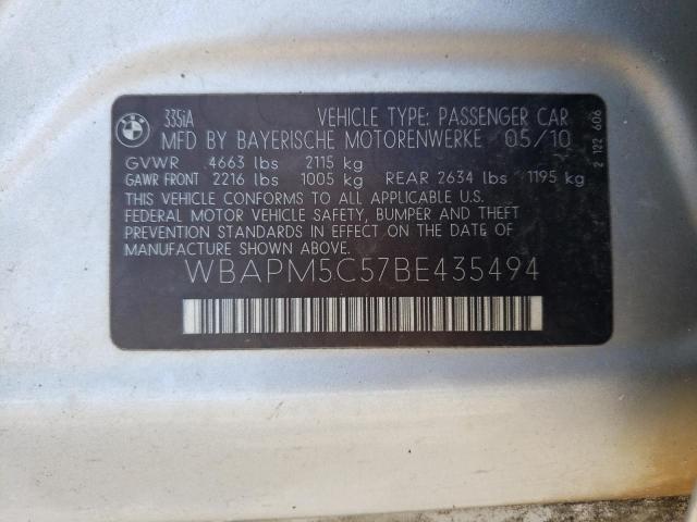 Photo 10 from auction – 2011 BMW 335 I with VIN WBAPM5C57BE435494