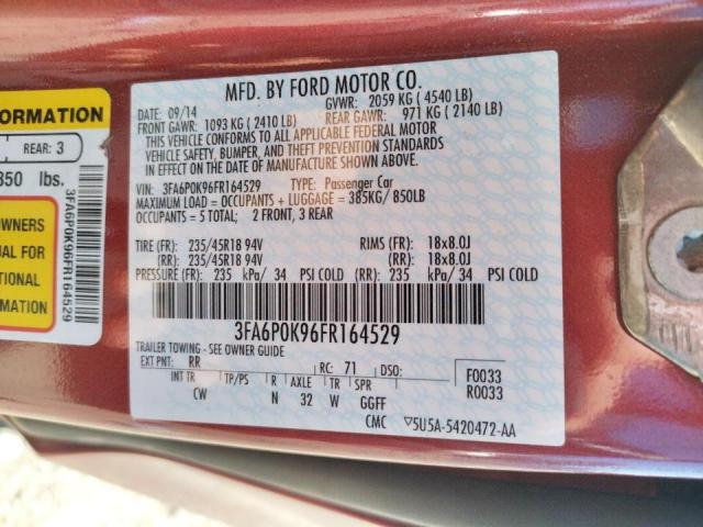 Photo 10 from auction – 2015 FORD FUSION TIT with VIN 3FA6P0K96FR164529