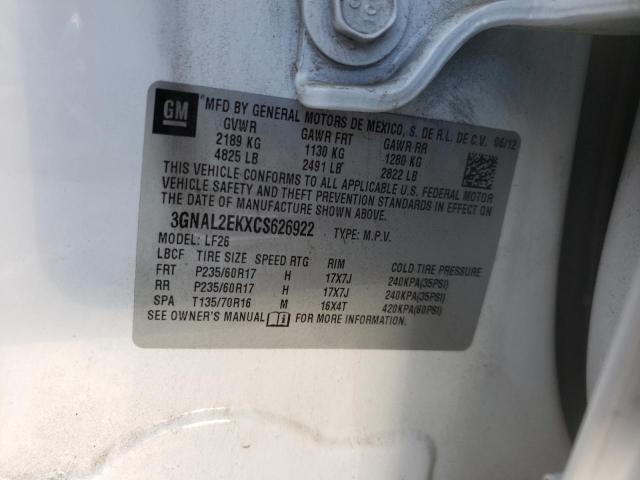 Photo 10 from auction – 2012 CHEVROLET CAPTIVA SP with VIN 3GNAL2EKXCS626922