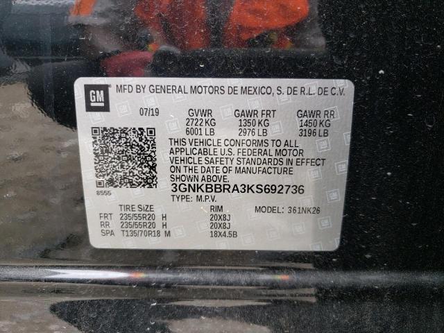 Photo 10 from auction – 2019 CHEVROLET BLAZER 1LT with VIN 3GNKBBRA3KS692736