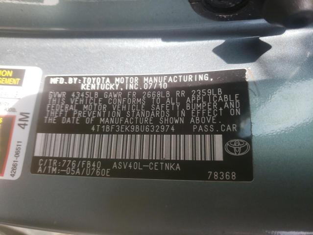 Photo 10 from auction – 2011 TOYOTA CAMRY BASE with VIN 4T1BF3EK9BU632974