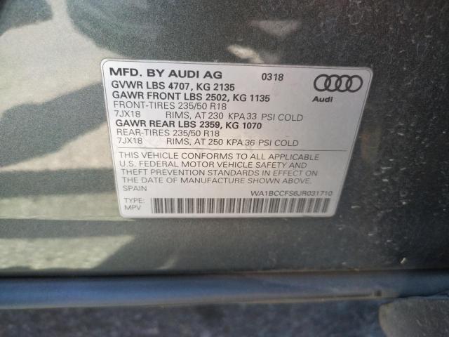Photo 10 from auction – 2018 AUDI Q3 PREMIUM with VIN WA1BCCFS6JR031710